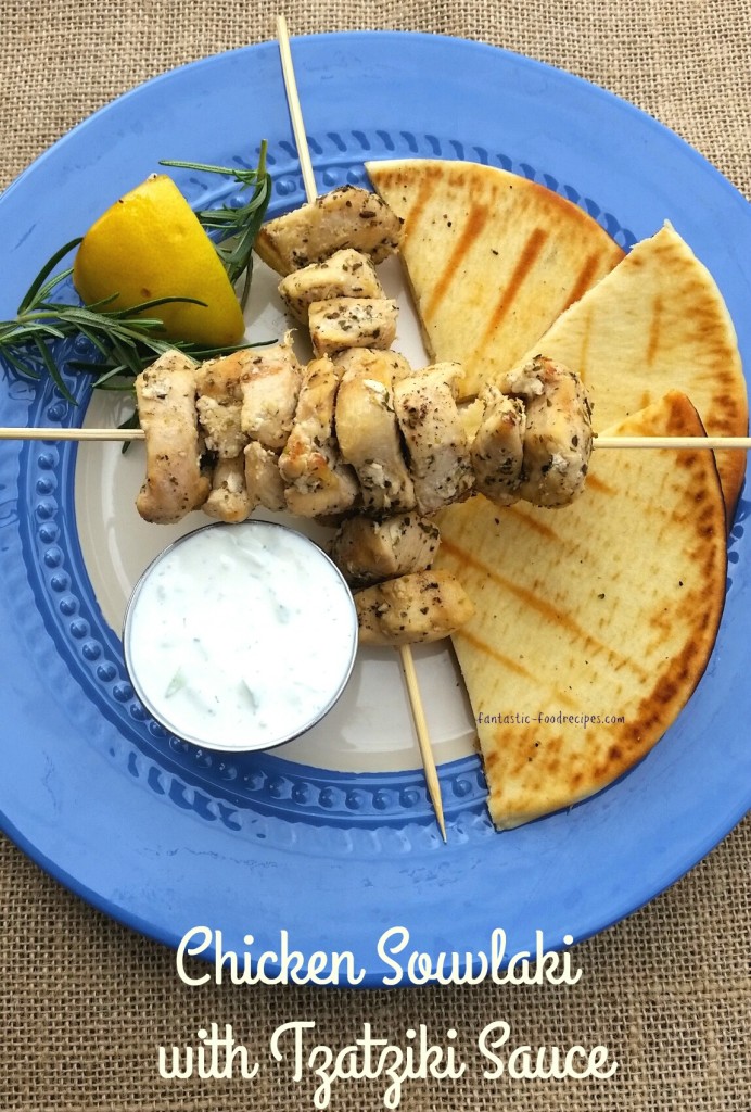 Chicken Souvlaki with Tzatziki Sauce- 4